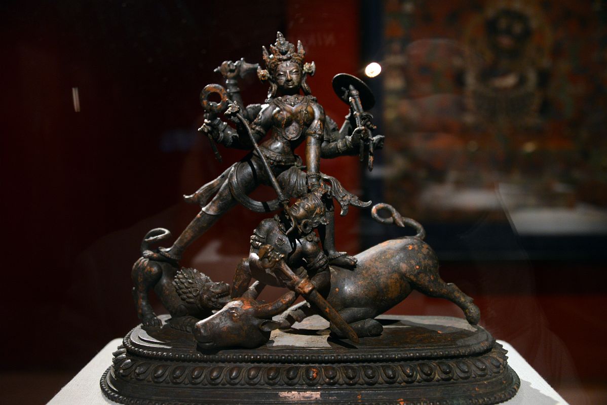 13-1 The Goddess Durga Slaying Mahisha, 14C, Nepal - New York Metropolitan Museum Of Art